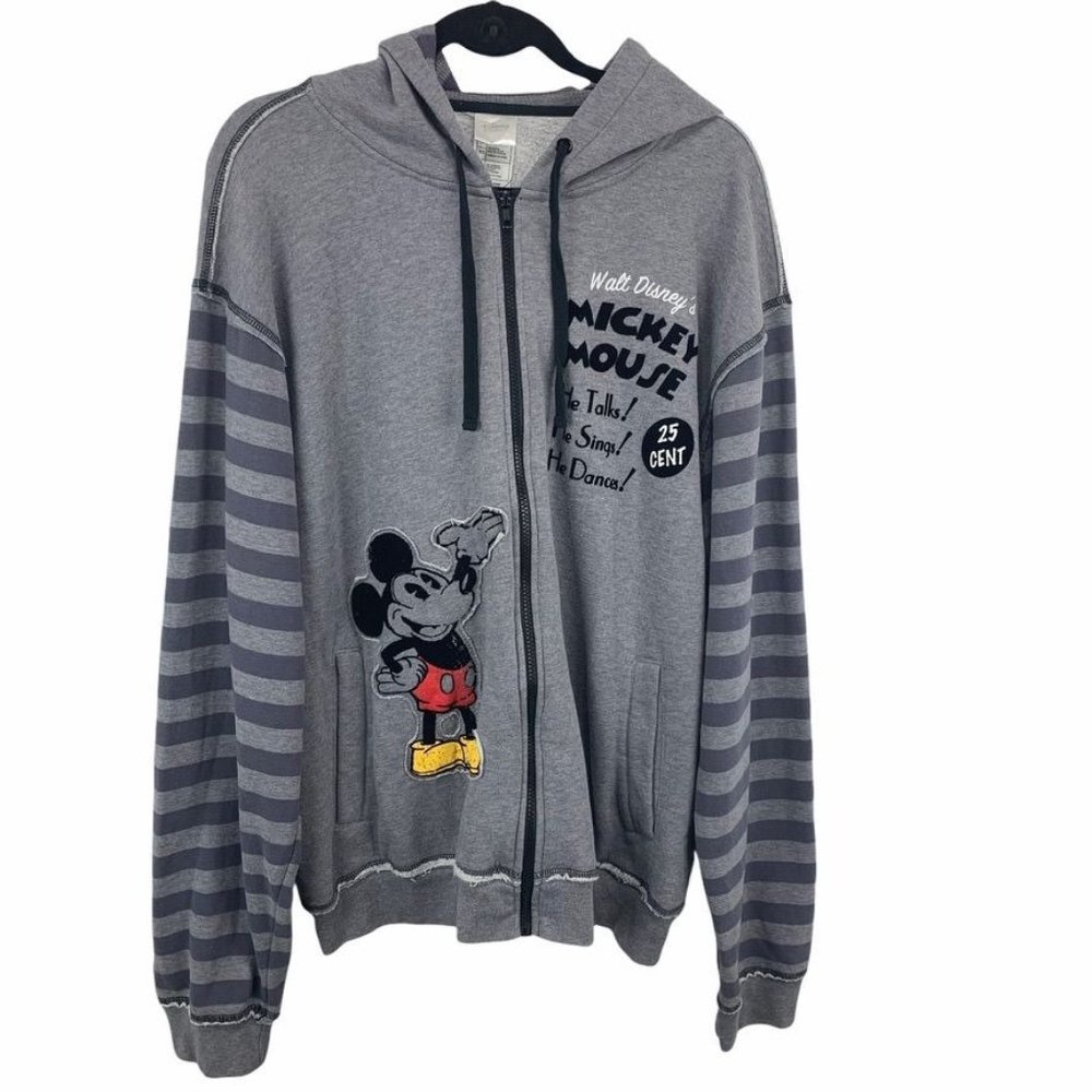 Disney Store Mickey Mouse Hooded Sweatshirt Zip Up